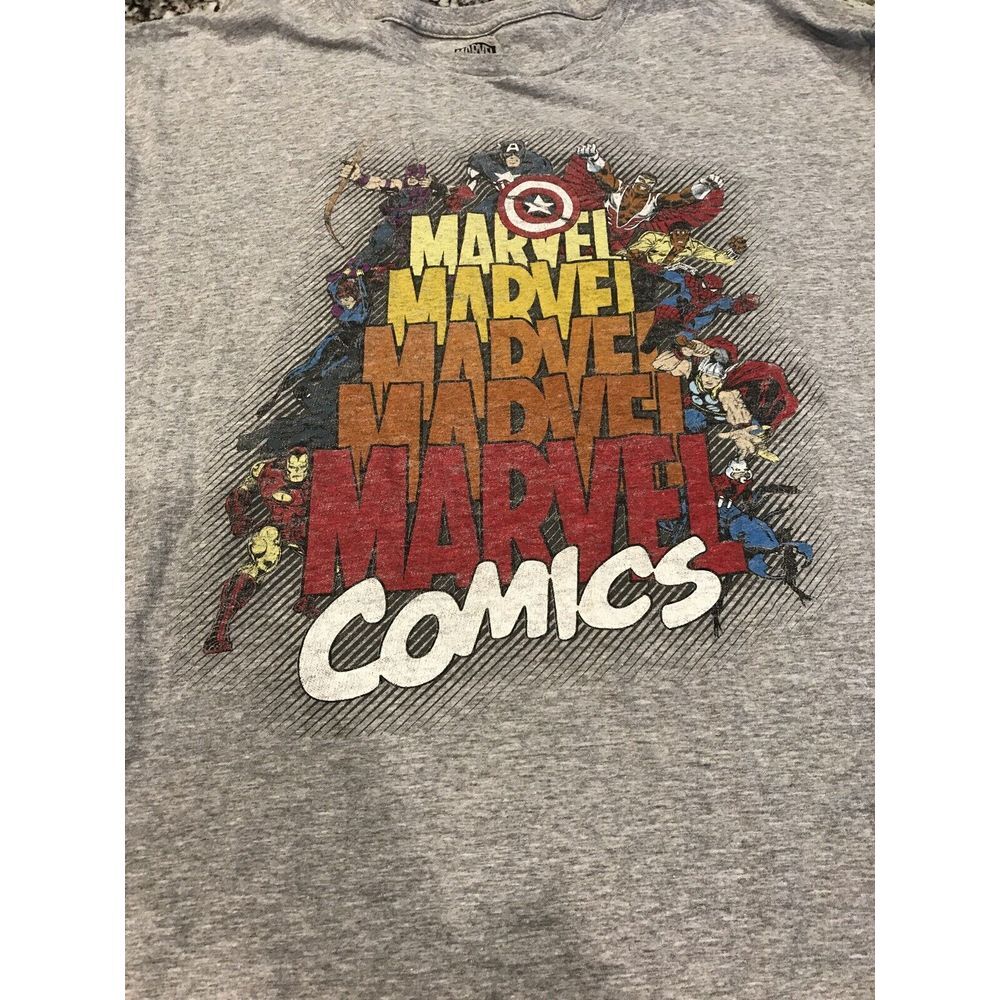 Mens Clothing MARVEL COMICS Gray T Shirt Size XL
